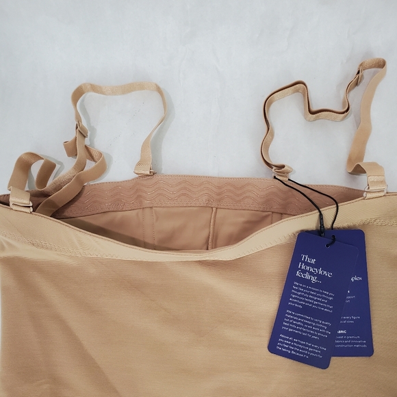 NWT Honeylove Super Power Shorts Size XL Sand/Nude Shapewear With Straps HLSW05 - Picture 8 of 11